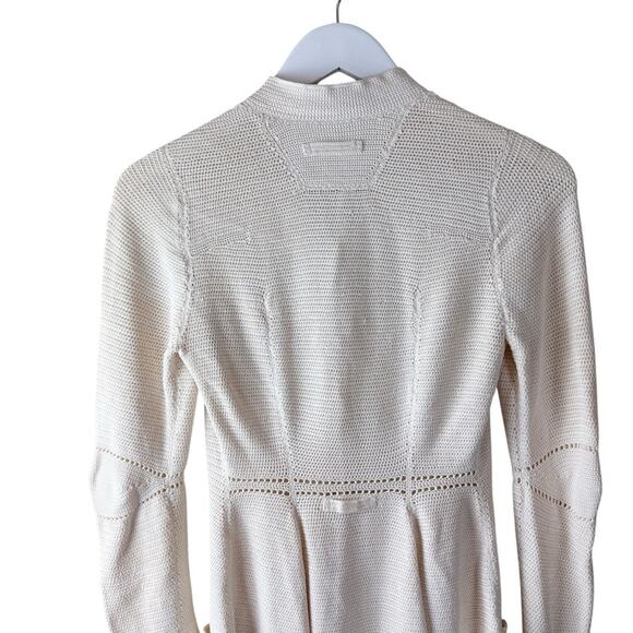Intoca. Women’s Cream Cardigan Long Silk Pockets Sz‎ 1 - Picture 7 of 12